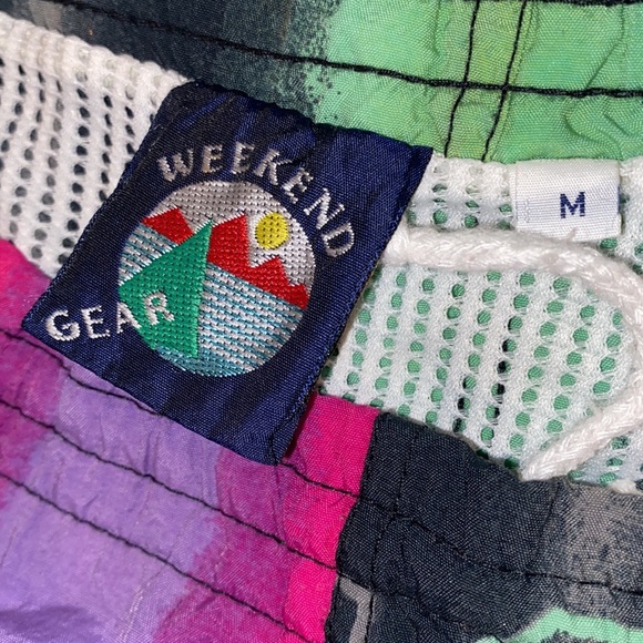 Weekend Gear vintage men’s multicolored swim trunks size medium - Picture 6 of 10